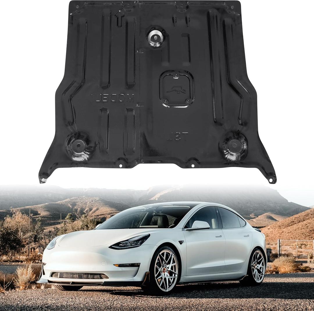 KEWISAUTO Front Skid Plate for Tesla Model 3 / Model Y, Splash Shield Cover Under Engine Guard Cover Chassis Guard Plates for Tesla Model 3 2017-2025 / Model Y 2020-2025 Accessories
