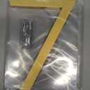 HASWARE Floating House Number 6 inch Stylish Door Numbers Alphabet Plaque Street Home Address Numerals (Golden, 7)