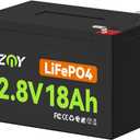 Compact 12V 18Ah LiFePO4 Lithium Battery, 4000+ Cycles 12 Volt Lithium Battery Built-in 20A BMS, 12V 18Ah Battery for Garmin Fish Finder Battery, Power Wheels, Mobility Scooter, Lighting Supply (12V 18Ah Compact)