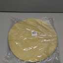 50PCS Light Gold Paper Placemats Disposable 13.4 Inch Shiny Golden Place Mats Round Decorative Glitter Table Mats for Birthday Wedding Holiday Party Decor Sparkle Dining Tableware