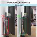 EMK 90 Degree Right Angle Optical Audio Cable [6ft/2M] - 360 Rotatable Digital Toslink SPDIF Cable for Soundbar to TV, Home Theater - Black Fiber Optic Cable with Angled Connector