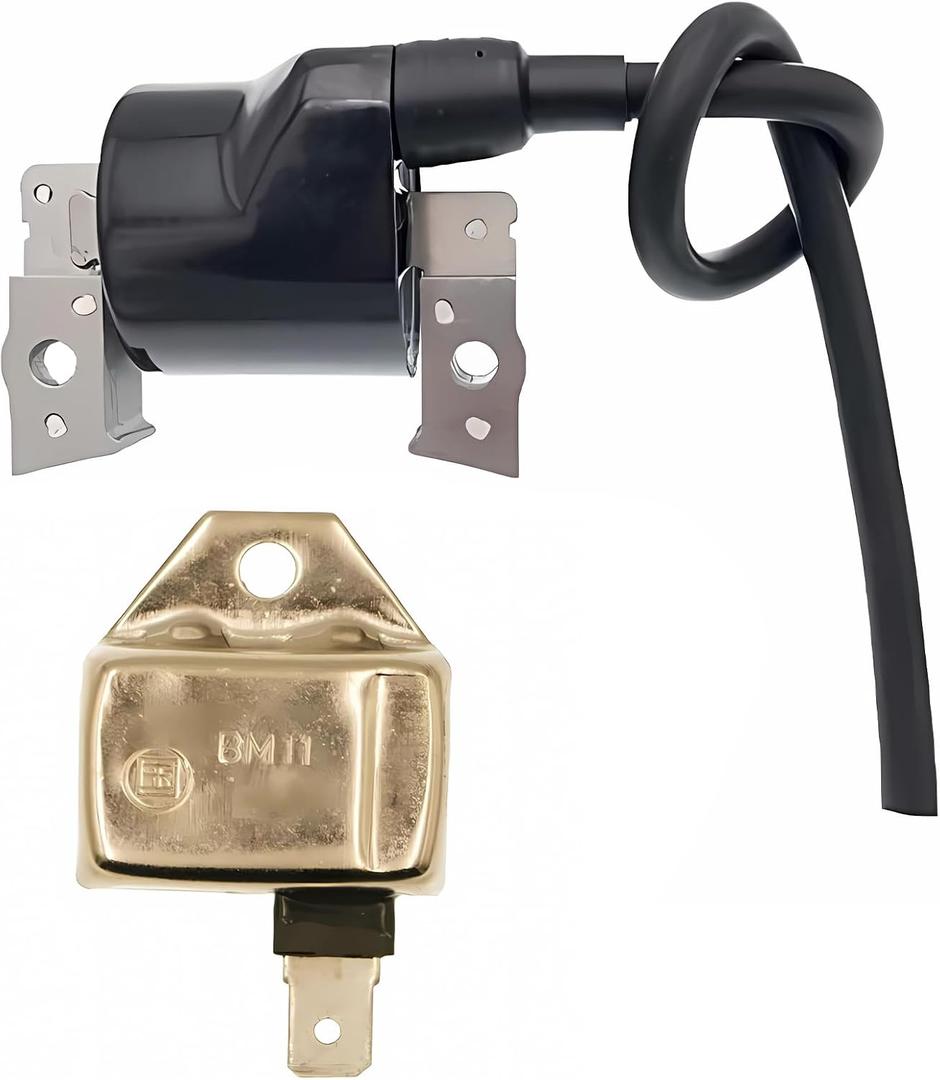 BM11 21119-2161 Igniter Module & Spark Plug Cap & 21121-2008 AM101065 Ignition Coil for Lawn Tractor ET18092