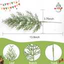 Hananona Artificial Pine Branches,40 Pcs Christmas Faux Cedar Stems, Artificial Faux Cedar Branches, Fake Christmas Greenery Pine Picks for Wreath Craft DIY Home Kitchen Decorations (40, Green)
