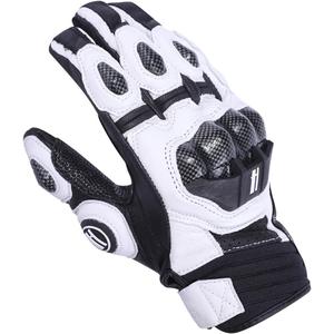 Harssidanzar Breathable Leather Motorcycle Gloves Touchscreen for Men Women KM046 (Medium, White/Black)