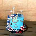 LaVenty 11 PCS Nautical cake Topper Baby Shower Nautical Cake Decoration Wedding Bachelorette Engagement Party Supplies Nautical Party Supplies Favors