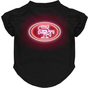 Littlearth NFL Unisex-Adult NFL Neon Pet T-Shirt (XL (Neck: 16", Girth: 25"-30", Back: 19"), San Francisco 49ers)