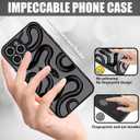 Compatible for iPhone 15 Pro Max Case with Bling Camera Lens Protector Cute Fashion Luruxy Black Snake 3D Pattern Slim Shockproof iPhone Pro Max Case for Women Girls Men Boys