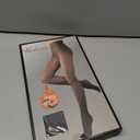 200D Thermal Opaque Winter Tights, Skin-Permeable, Slim Fit (Gray, M)