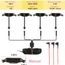 Grill Lights for Jeep Wrangler JL JLU Front Bumper Grille LED Running Marker Lamp Accessories (RGB, 2018-2023)