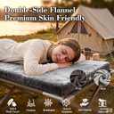 Thick Foam Camping Sleeping Pad, Soft Sleeping Mat, Double Side Fluff Camping Cot Pads for Adult, Non-Slip Roll up Camping Cot Mattress Topper for Camp Cot/Rv Bunk/Narrow Twin Beds, Pad Only, Size: Small Single:75"L x 28"W x 3"Th