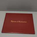 GraduationMall Imprinted Diploma Cover for Certificate 8.5''x 11'' Red,1-Pack (Maroon)