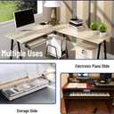 14" Keyboard Slide Heavy Duty Ball Bearing Slides Computer Tray Under Desk Rails Rack Cabinet Furniture Drawer Hardware Accessories with Adjustable Height Bracket & L Extension Support Bracket (Black)