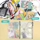 12pcs Mesh Zipper Pouch Bags, A5 Storage Bag for Organizing, File Bags for Office, Board Games and Home Supplies (69, Black)