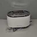 MELLERHOME Retro Toaster 2 Slice, 7 Browning Levels, 3 Functions (Reheat, Defrost, Cancel), Removable Crumb Tray, Under Base Cord Storage, White Toaster Kitchen Appliances