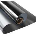 17.5 in. x 78 in. One Way Heat Control Privacy Window Film, Black-Silver, 6pc