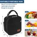 Femuar Lunch Box for Men Women Adults, Small Lunchbox for Work Picnic - Reusable Lunch bag Portable Lunch tote, Black