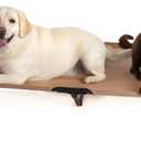 K&H Outdoor Elevated Dog Bed - Cooling Raised Dog Bed for Extra-Large & Giant Pets, Breathable Mesh Hammock Design, Indoor/Outdoor Washable Cover, Portable Metal Frame, Tan, Jumbo 56x38in