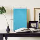 potricher Photo Album for 4x6 300 Horizontal Pockets Linen Cover Small Capacity Picture Book for Family Wedding Baby and Anniversary (Blue)