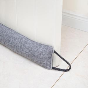 Marwood Under Door Draft Stopper 38 inch Wind Stopper for Door & Window, Weighted French Air Draft Stopper Front Door Snake Noise Blocker for Bottom of Door with Hanging Loops - Grey