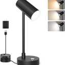 ShineTech LED Desk Lamp for Home Office, Dimmable Table Lamp with 3 Color Modes & Adjustable Brightness, USB-C Port, Touch Control, Eye-Caring Reading Lamp for Bedside, Study, Work