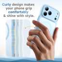 for iPhone 17 Pro Max Case for Women Girls,Compatible with MagSafe,Camera Control,Full Camera Protection, Cute Wave Magnetic Phone Case for iPhone 17 Pro Max,Light Blue