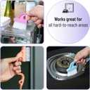 Slick- Window Track Cleaning Brush, 4 Pack, Pastel Colors Ergonomic Handle, Built-in Scraper, Multipurpose, Window Track Cleaning Tools