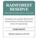 Copper Moon Dark Roast Whole Bean Coffee, Rainforest Reserve Organic Blend, 2 Lb (EXP 03/12/26)