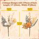 Rhytsing 6 Pieces Artificial Autumn Picks 13 Inches with Realistic Pumpkins and Leaves for Home Decor, Faux Fall Stems for Wreath, Vase, Thanksgiving and Harvest Celebration, 2 Designs Mix