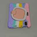 BRAECN Kids Case for iPad mini 7 (A17 Pro) 2024/iPad Mini 6th Gen 8.3'' 2021 A2567/A2568/A2569, Silicone Cover w/Screen Protector, Handle Grip, Kickstand, Shoulder Strap, Pencil Holder, Colorful Pink