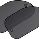 2 PCS Car Side Window Sun Shade, 25" x 15" Breathable Mesh Window Covers, Universal for Most Cars (Black)