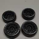 1/8 RC On Road Car Tires and Wheels Rims 17mm Hex 103mm Rubber Rally Tyres for 1:8 Scale RC On-Road Racing Car HPI WR8 HSP Hobao ARRMA Redcat Losi Kyosho VRX RC Rally Drift Car 4PCS (Black A)