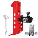 Heavy Skid Steer Hitch Attachment with 3-Ball Trailer Hitch, Upgraded 7500/ 20000 lbs Load Capacity, 3-Height Adjustment, Fits Universal Skid Steer Loaders & Tractors with Quick-Tach Plates