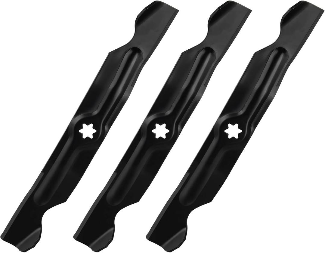 Aeagle 942-04053C 50" Blades for Cub Cadet 50 Inch RZT50 1050 LT1050 LTX1050 i1050 Troy-Bilt Mustang 50 inch Zero Turn Mower 742-04053A 742-04056, High Lift, 6 Point Star, 3 Pack Black