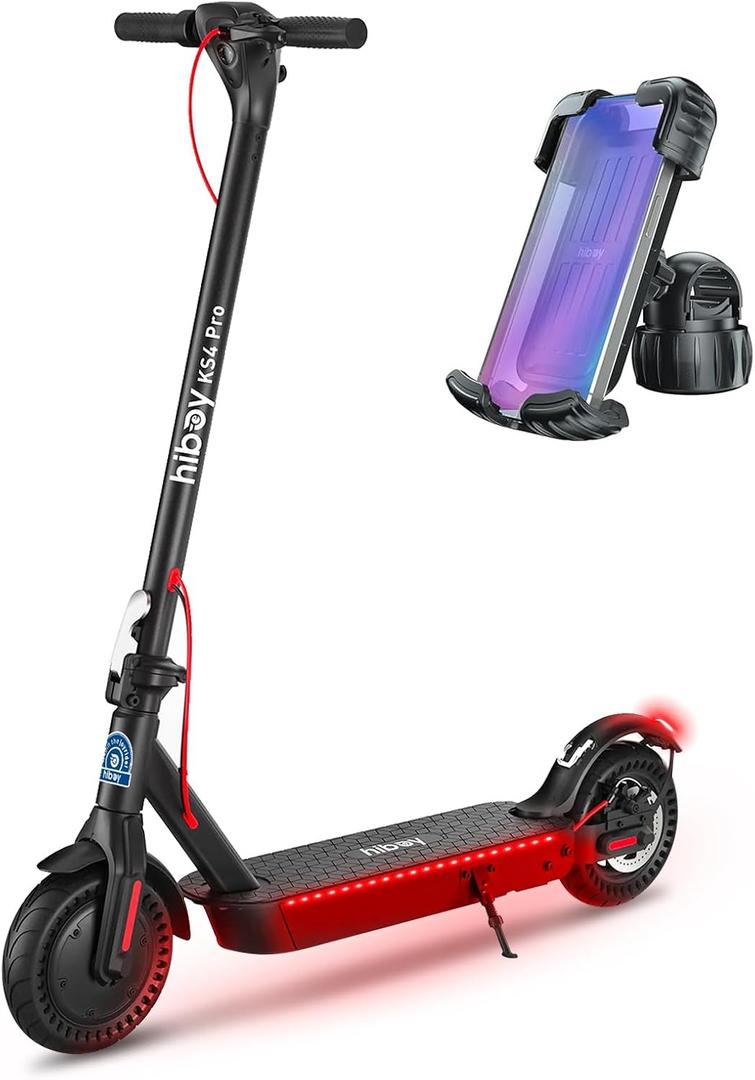 Hiboy KS4 Pro Electric Scooter, 500W Motor (750W Peak), 10" Honeycomb Tires, Up to 25 Miles Range, 19 MPH Foldable Electric Scooter for Adults with Hiboy App