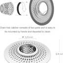 LEKEYE Shower Drain Hair Catcher/Bathroom Drain Cover/Bathtub Drain Strainer/Shower Stall Drain Protector(Pearl Chrome)