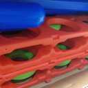 Giant 4 Row Game with Carrying Bag and Mesh Fabric .Giant 4-to-Score Game Set Suitable for Indoor and Outdoor Holiday Parties and Family Gatherings. Blue red
