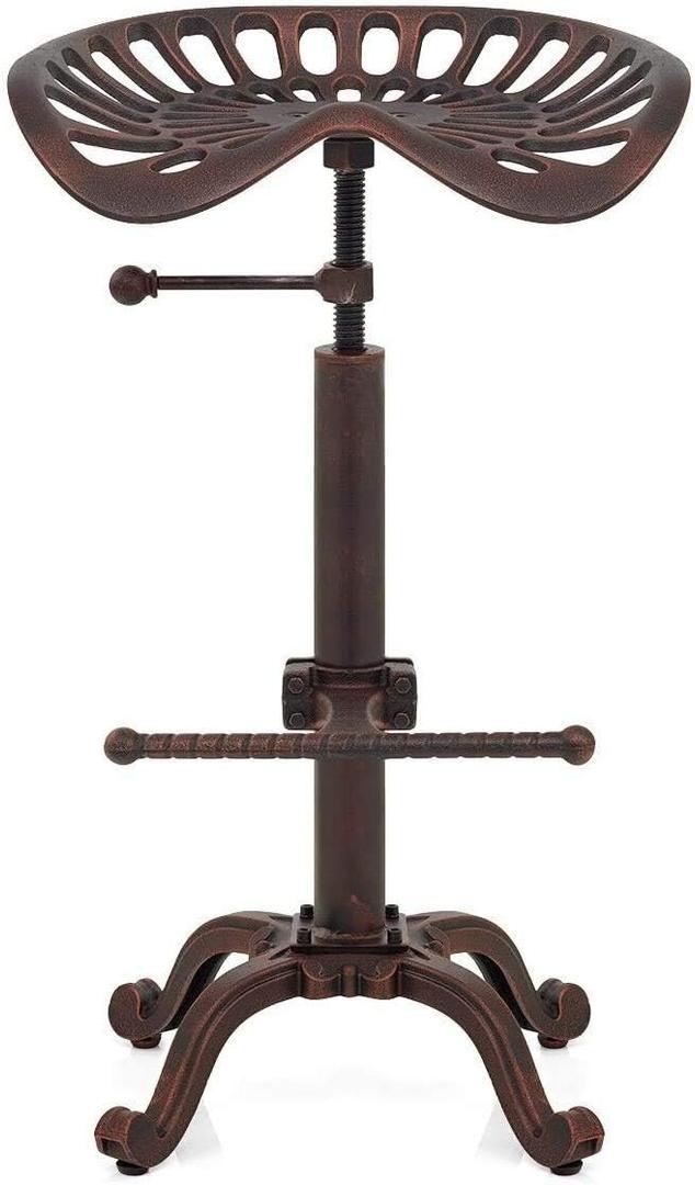 Industrial Bar Stools-Swivel Tractor Seat-Bar Height Adjustable 23-31inch-Kitchen Island Dining Chair