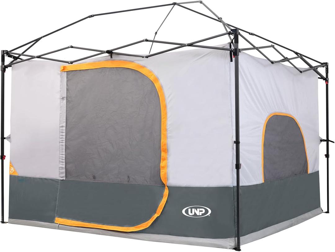 UNP Canopy Inner Tent, Camping Cube Tents for Pop Up Camping Canopy Tent, Compatible with 10' Wide Canopies Tents (No Top & Frame) (Gray)