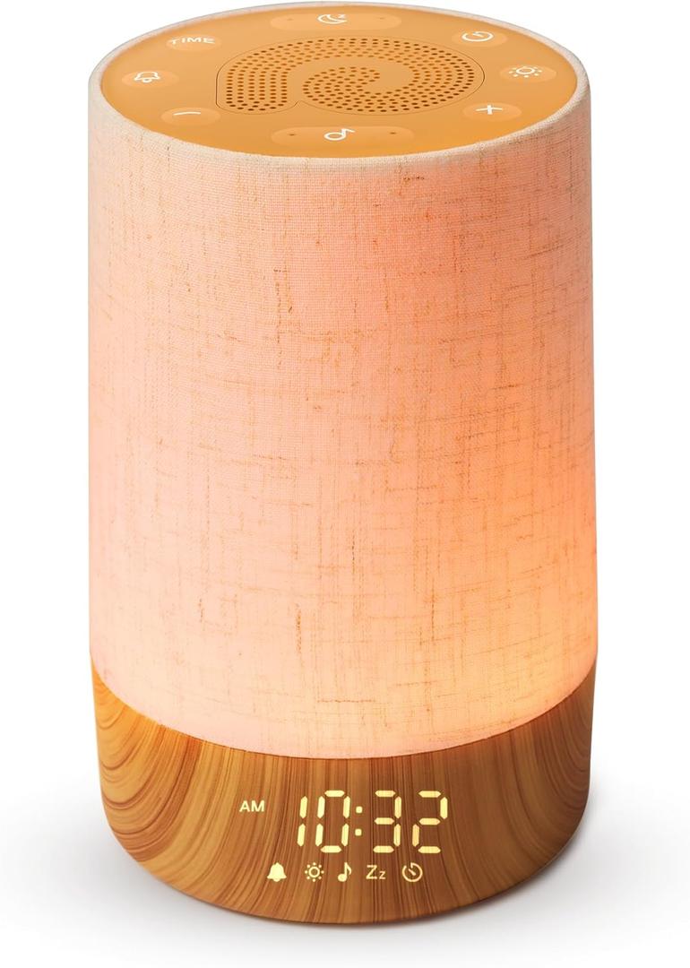 Dreamegg Sunrise Alarm Clock - Sound Machine with Alarm Clock & Wake Up Light, 29 Soothing Sounds, Dimmable Display, White Noise Machine for Bedroom, Heavy Sleepers, Adults & Kids