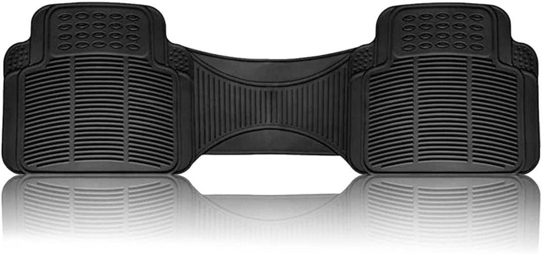 Vaygway Car Floor Mat Runner - Rubber Rear Floor Mat Liner - Black Back Seat Liner - Auto Trimmable Universal Fit Rug for Vehicle