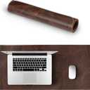 Top Grain Leather Extended Mouse Pad  Large Desk Mat for Office & Gaming, Smooth Writing Surface, Non-Slip Base, Durable & Stylish Workspace Accessory (Brown)