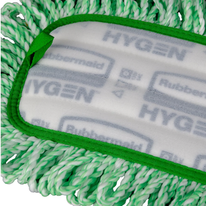 Rubbermaid Commercial HYGEN, Fringed Dust Mop Pad Green Q449 Replacement Dry