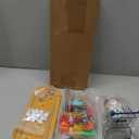 Skylety 10 Pcs Bird Training Toys Parrot Intelligence Accessories Include Bowling Basketball Toy Rings Shopping Cart Skateboard Bell Ball for Parakeet Cockatiel Macaw Parrot, Random Color