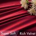 MIULEE Velvet Curtains 90 inches - Luxury Blackout Curtains for Bedroom Living Room Thermal Insulated Super Soft Window Drapes Rod Pocket & Back Tab Christmas Decor, Red, W52 x L90 inches, 2 Panels