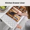 2 x Shelf & Drawer Liner for Kitchen Cabinets, 17.5In x 10Ft Non-Slip Non-Adhesive Shelf Paper Protect Dresser and Cupboard, Waterproof Drawer Mats for Bathroom, Easy Install (White Diamond)