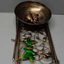 SUNNYPARK Antique Garden Iron Trellis with Decorative Hummingbirds Detachable Bird Bath Bowl Metal Potted Plant Support for Climbing Flowers