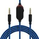 Replacement AW920H Gaming Headset Cable, Audio Cord with Inline Mute and Volume Control Compatible with Alienware AW720H AW310H AW510H 988 Alienware Dell Gaming Headset 6.5FT (Blue)