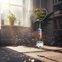 Thank You Gift for Women, Appreciation Gift for Friend, Mom, Teacher, Coworker, Rainbow Window Hanging Decor, Heart Prism Window Hanging Ornament for Home Dcor, Car Rearview & Office