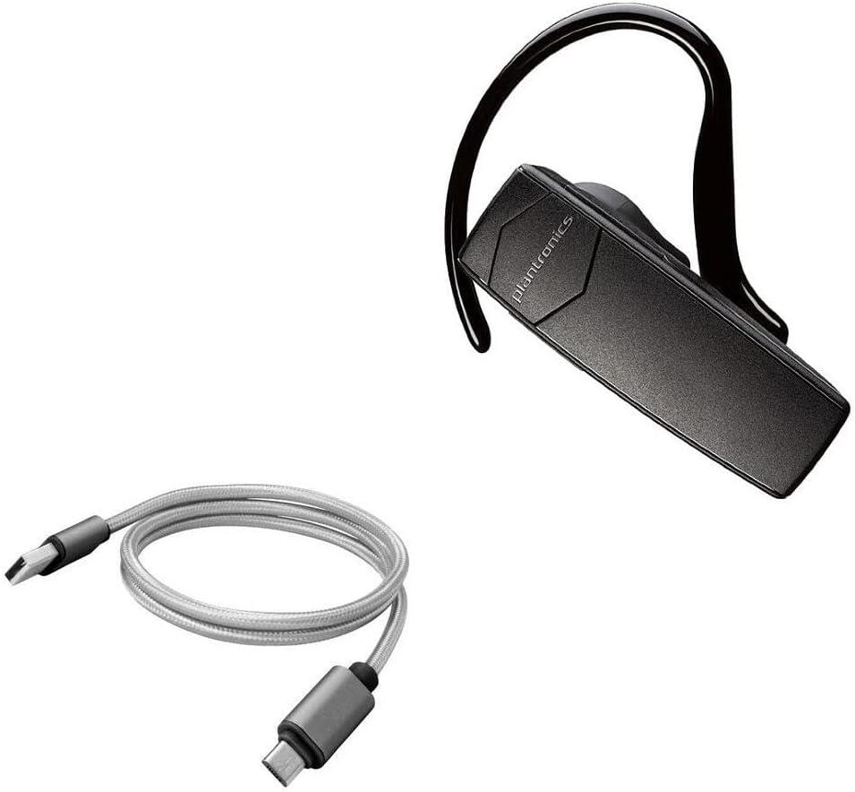 BoxWave Cable Compatible with Plantronics Explorer 55 - Micro USB DuraCable, Braided Micro USB Charging Cable - Space Grey