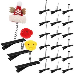 FOMIYES 120 Pcs Spring Duck Bill Clips, 1.6 in Diy Hairpins for Women Girls, Metal Hair barrette for Christmas Rave Halloween Party